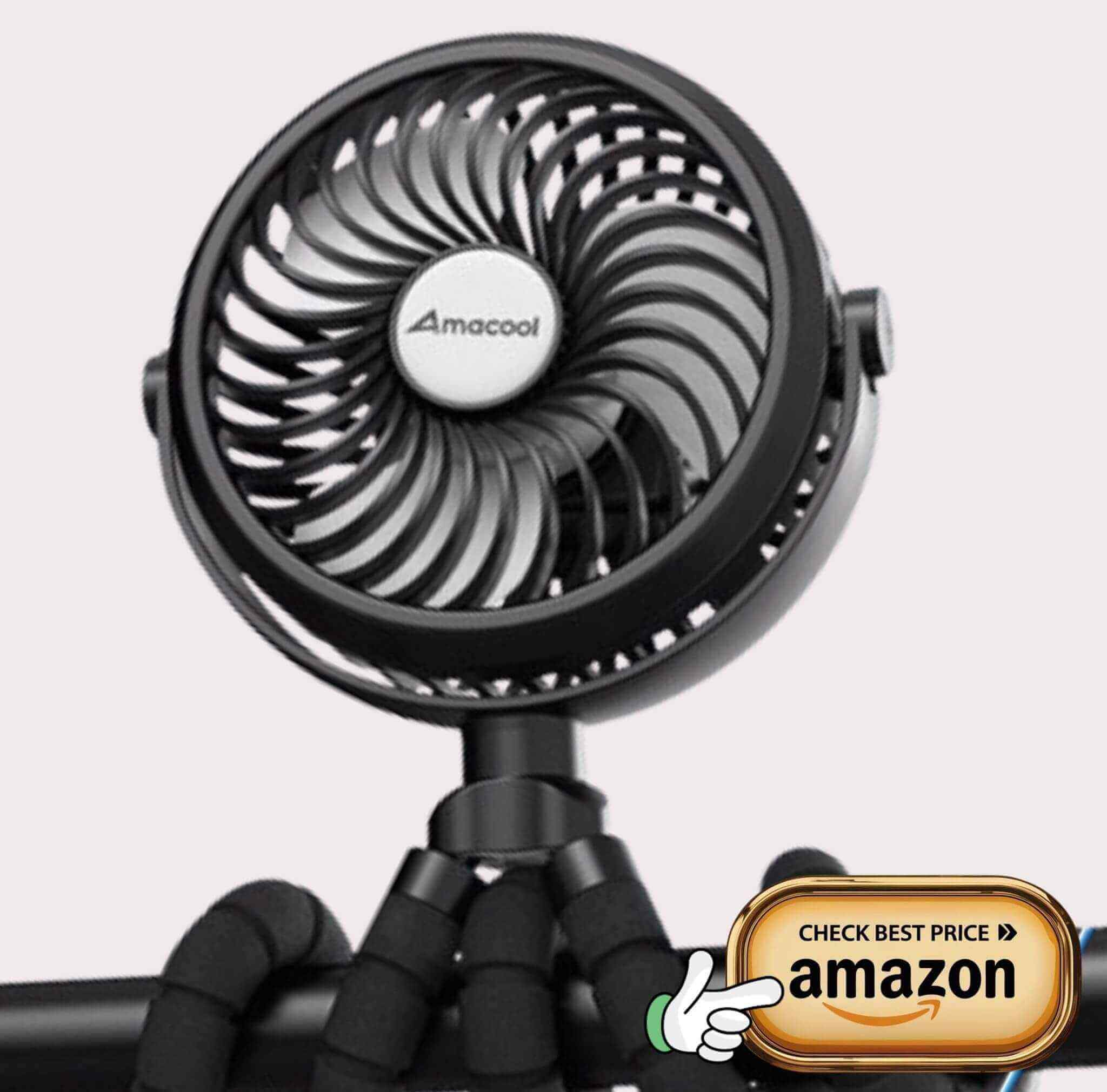 AMACOOL Battery Operated Stroller Fan