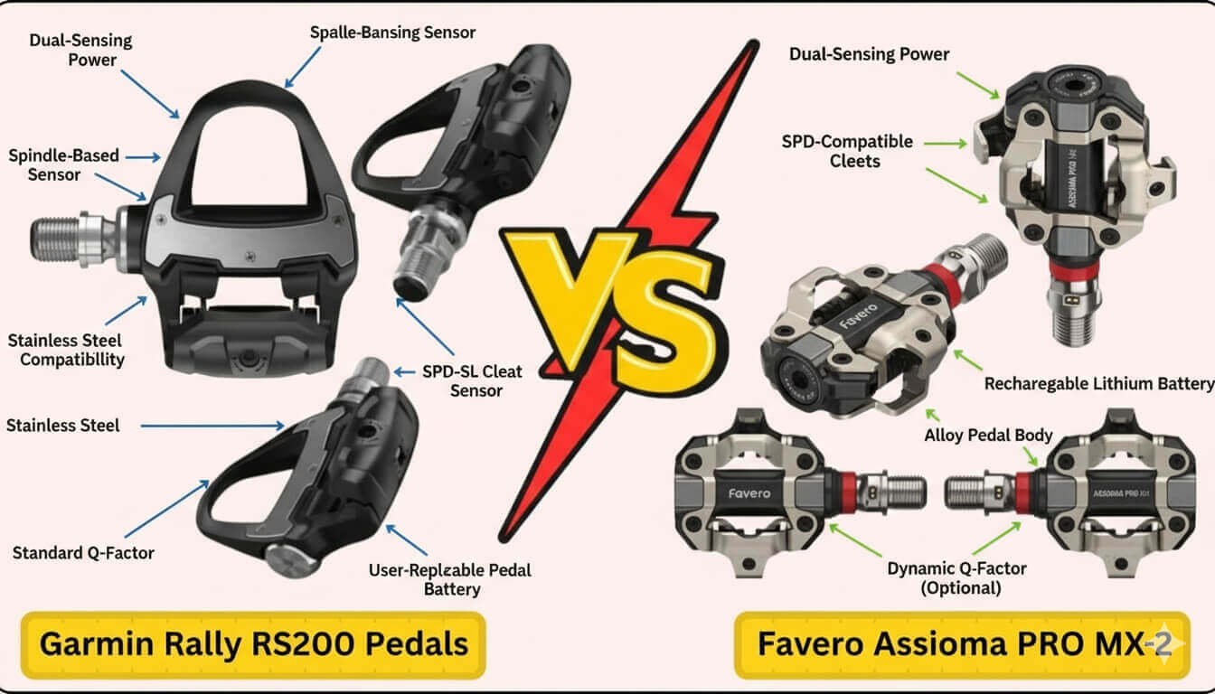Garmin Rally RS200 vs Favero Assioma