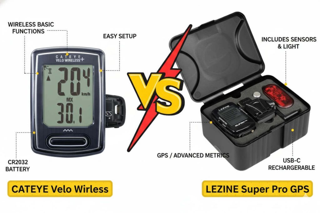 How we test — Cateye vs Lezyne