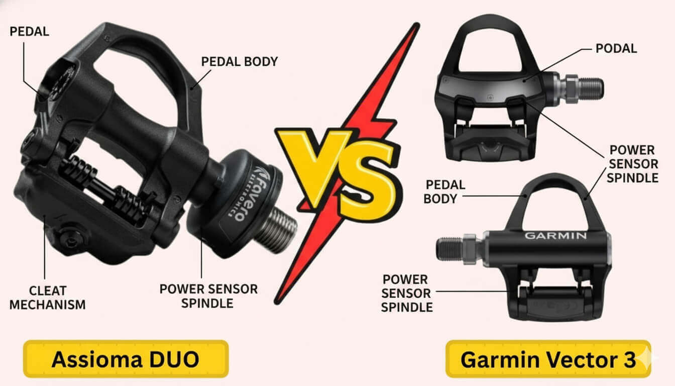 Assioma Duo vs Garmin Vector 3
