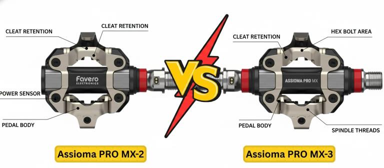 Details Comparison MX 2 vs MX 3 Cycling Power Meter
