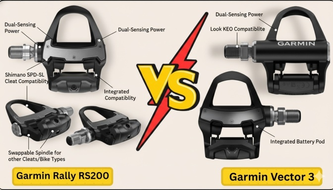 Garmin Rally RS200 vs Vector 3