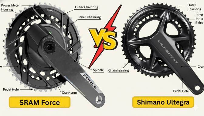 SRAM Force vs Ultegra