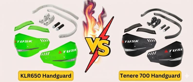 Detailed Comparison for KLR650 vs Tenere 700 Handguards