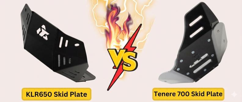 Detailed Comparison for KLR650 vs Tenere 700 Skid Plate