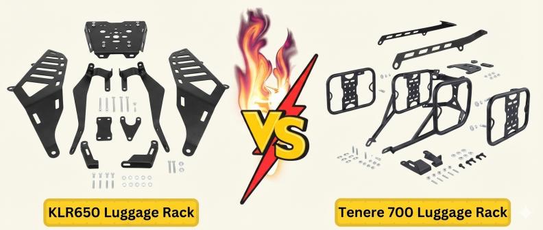 Detailed Comparison of KLR650 vs Tenere 700 Luggage Rack