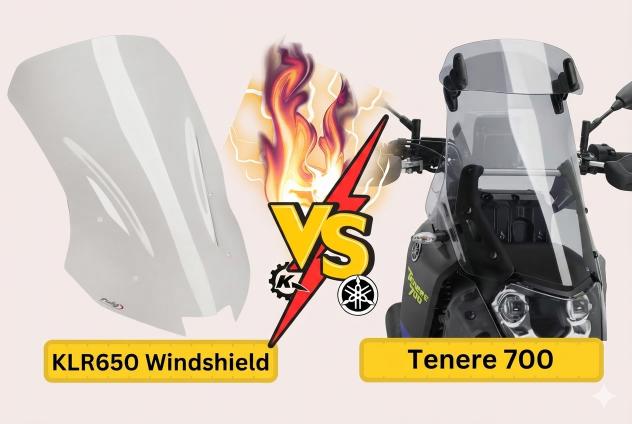 How I Test KLR650 vs. Tenere 700 Windshield