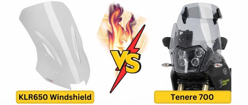 KLR650 vs Tenere 700 Windshield Detailed Comparison