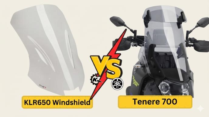 KLR650 vs Tenere 700 Windshield